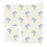 FC60802 lotus floral wallpaper scale from the French Country collection by Seabrook Designs