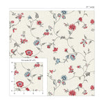 FC61001 floral trail wallpaper scale from the French Country collection by Seabrook Designs