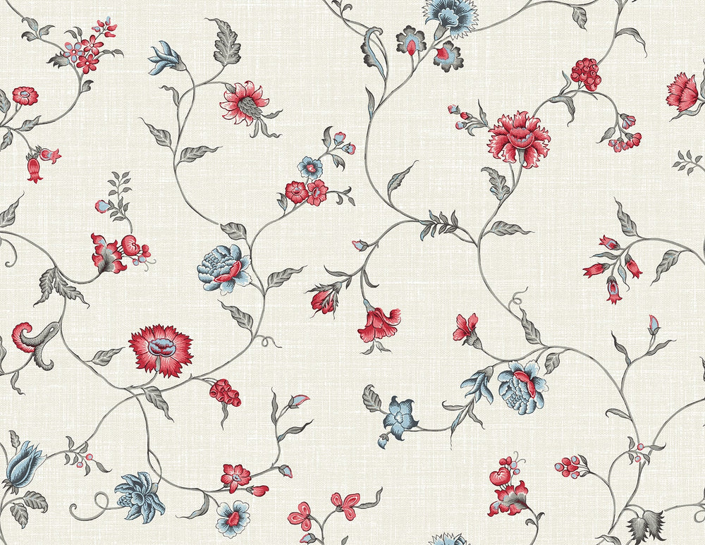 French Country Florale Trail Unpasted Wallpaper