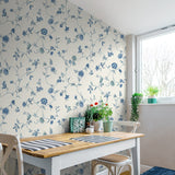 FC61002 floral trail wallpaper kitchen from the French Country collection by Seabrook Designs