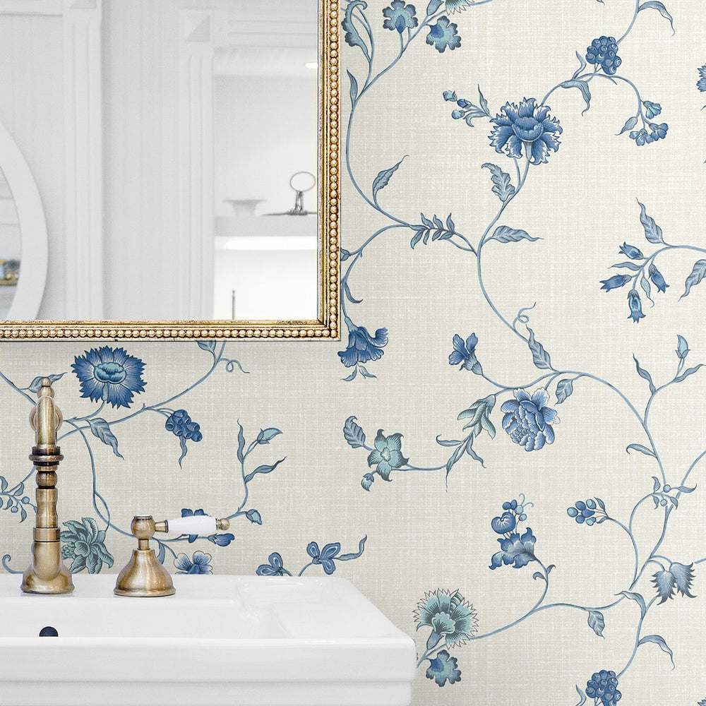 
                  
                    FC61002 floral trail wallpaper bathroom from the French Country collection by Seabrook Designs
                  
                