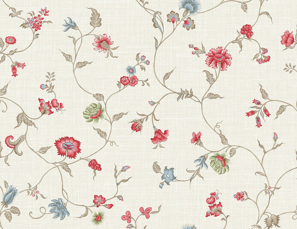 FC61004 floral trail wallpaper from the French Country collection by Seabrook Designs