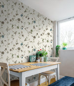FC61006 floral trail wallpaper kitchen from the French Country collection by Seabrook Designs