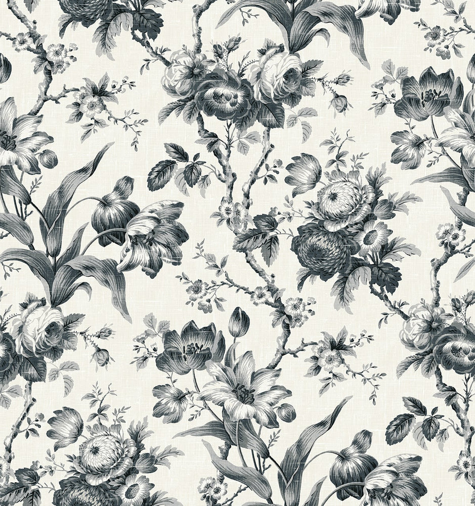 FC61200 rose floral wallpaper from the French Country collection by Seabrook Designs