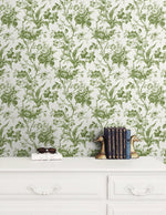 FC61204 rose floral wallpaper decor from the French Country collection by Seabrook Designs