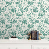 FC61214 rose floral wallpaper decor from the French Country collection by Seabrook Designs