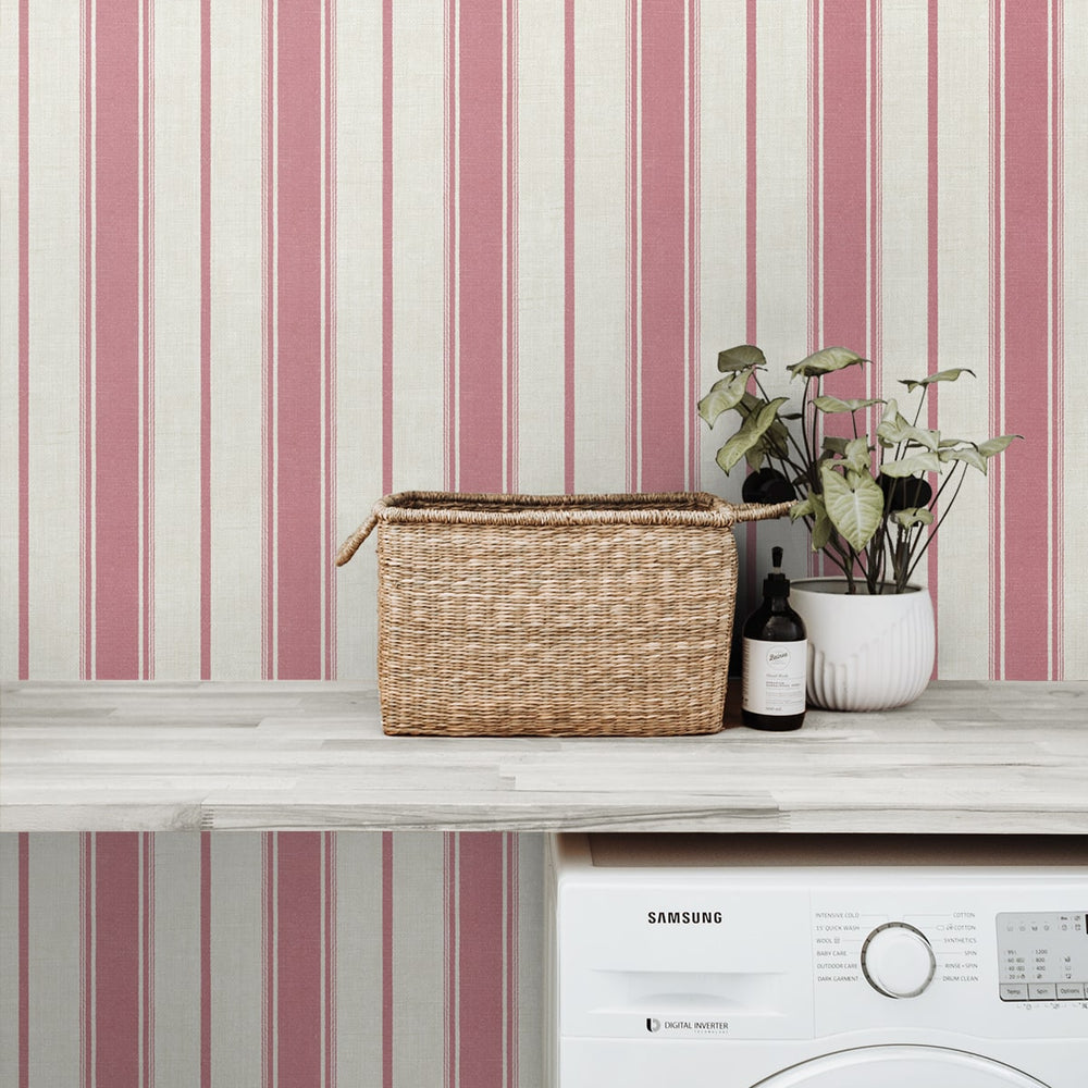 
                  
                    FC61501 striped wallpaper laundry room from the French Country collection by Seabrook Designs
                  
                