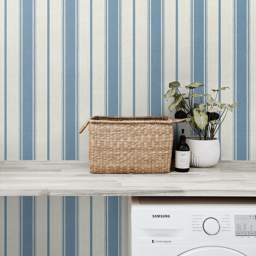 
                  
                    FC61502 striped wallpaper laundry room from the French Country collection by Seabrook Designs
                  
                