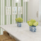 FC61504 striped wallpaper kitchen from the French Country collection by Seabrook Designs