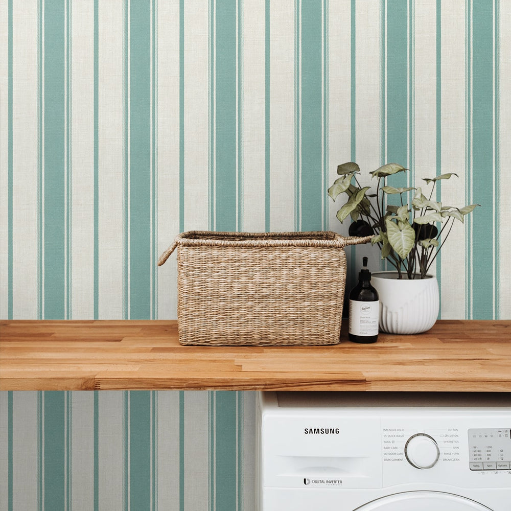 
                  
                    FC61514 striped wallpaper laundry room from the French Country collection by Seabrook Designs
                  
                
