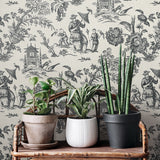 FC61800 chinoiserie wallpaper decor from the French Country collection by Seabrook Designs
