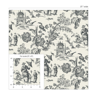 French Country Colette Chinoiserie Unpasted Wallpaper