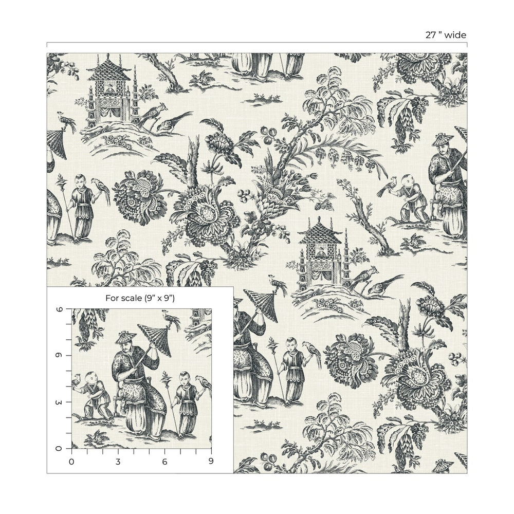 French Country Colette Chinoiserie Unpasted Wallpaper
