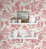FC61801 chinoiserie wallpaper decor from the French Country collection by Seabrook Designs