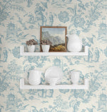 FC61802 chinoiserie wallpaper decor from the French Country collection by Seabrook Designs