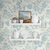 FC61802 chinoiserie wallpaper decor from the French Country collection by Seabrook Designs