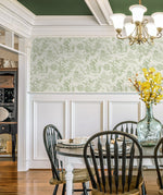 FC61804 chinoiserie wallpaper dining room from the French Country collection by Seabrook Designs