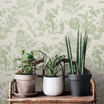 FC61804 chinoiserie wallpaper decor from the French Country collection by Seabrook Designs