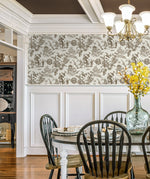 FC61806 chinoiserie wallpaper dining room from the French Country collection by Seabrook Designs
