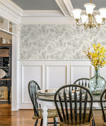 FC61808 chinoiserie wallpaper dining room from the French Country collection by Seabrook Designs
