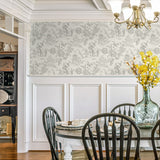 FC61808 chinoiserie wallpaper dining room from the French Country collection by Seabrook Designs