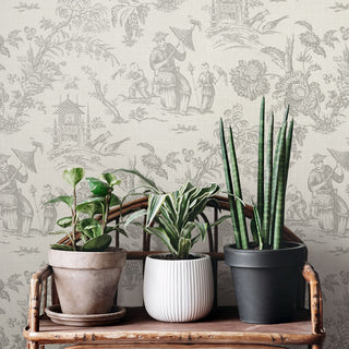 FC61808 chinoiserie wallpaper decor from the French Country collection by Seabrook Designs