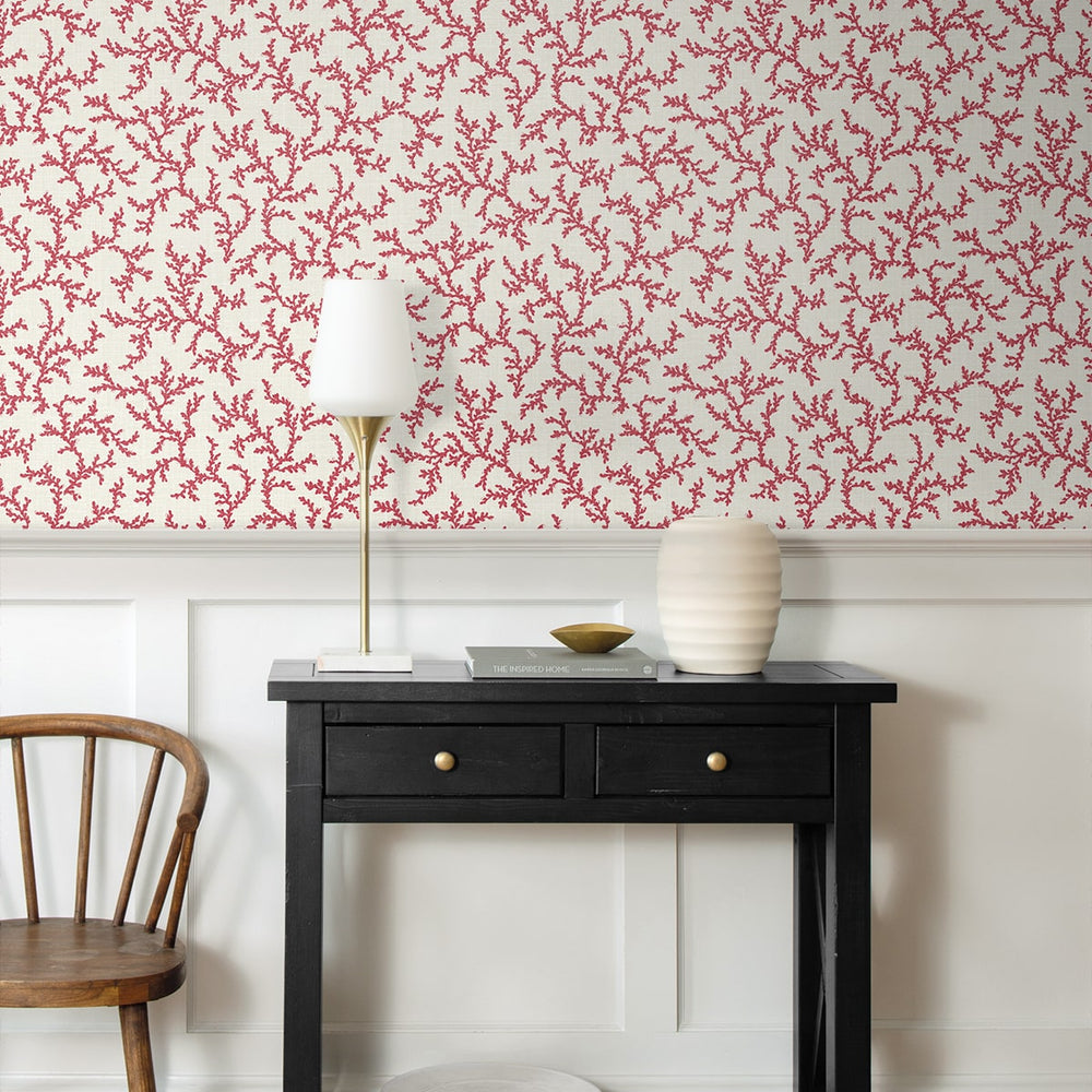 
                  
                    FC62101 coral coastal wallpaper entryway from the French Country collection by Seabrook Designs
                  
                