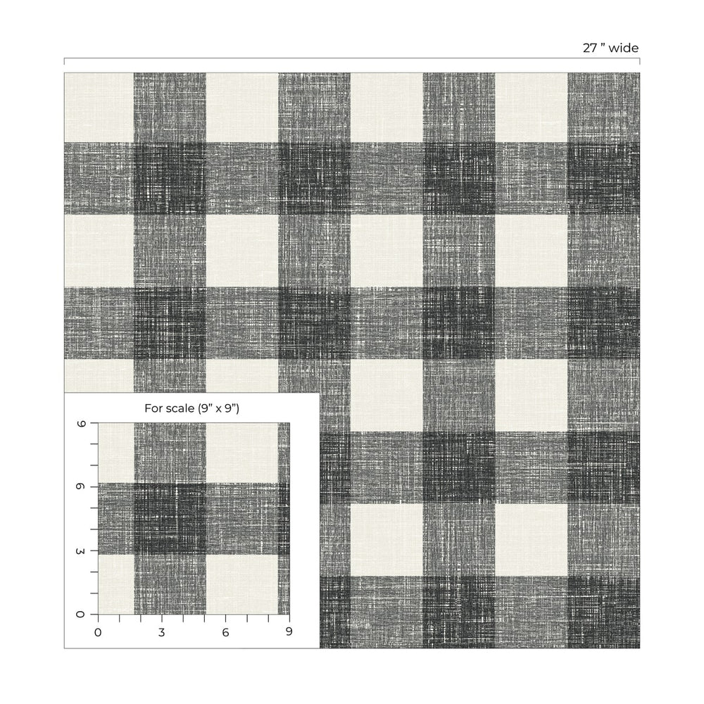 FC62300 gingham plaid wallpaper scale from the French Country collection by Seabrook Designs