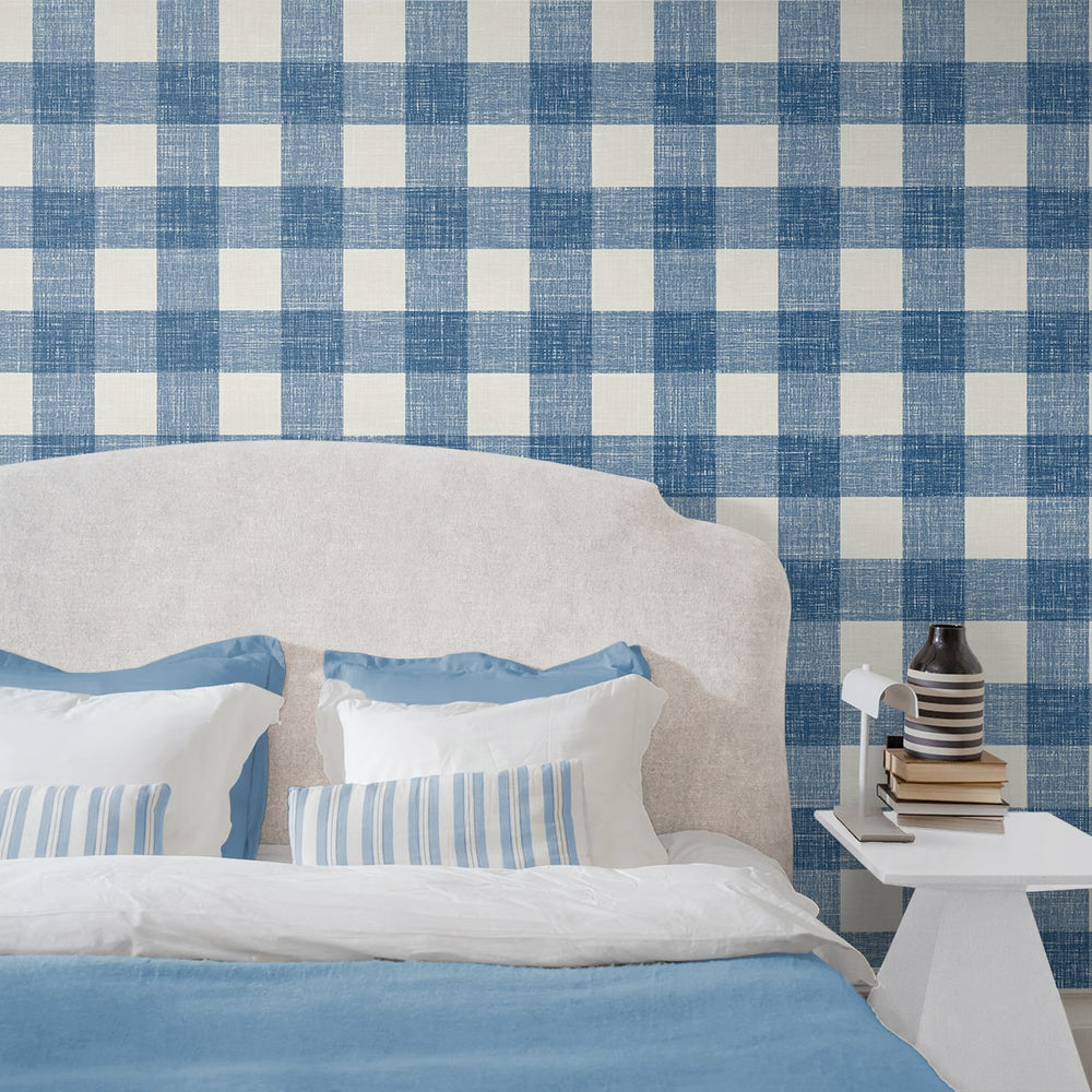 
                  
                    FC62302 gingham plaid wallpaper bedroom  from the French Country collection by Seabrook Designs
                  
                