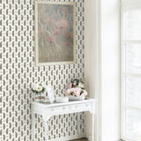 FC62400 paisley wallpaper entryway from the French Country collection by Seabrook Designs