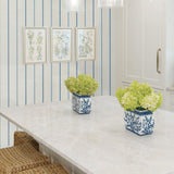 FC62502 striped wallpaper kitchen from the French Country collection by Seabrook Designs