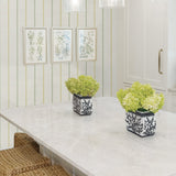 FC62504 striped wallpaper kitchen from the French Country collection by Seabrook Designs