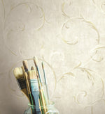 French Impressionist Scroll Wallpaper
