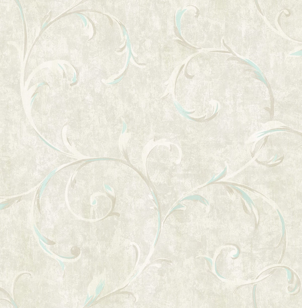 French Impressionist Scroll Wallpaper