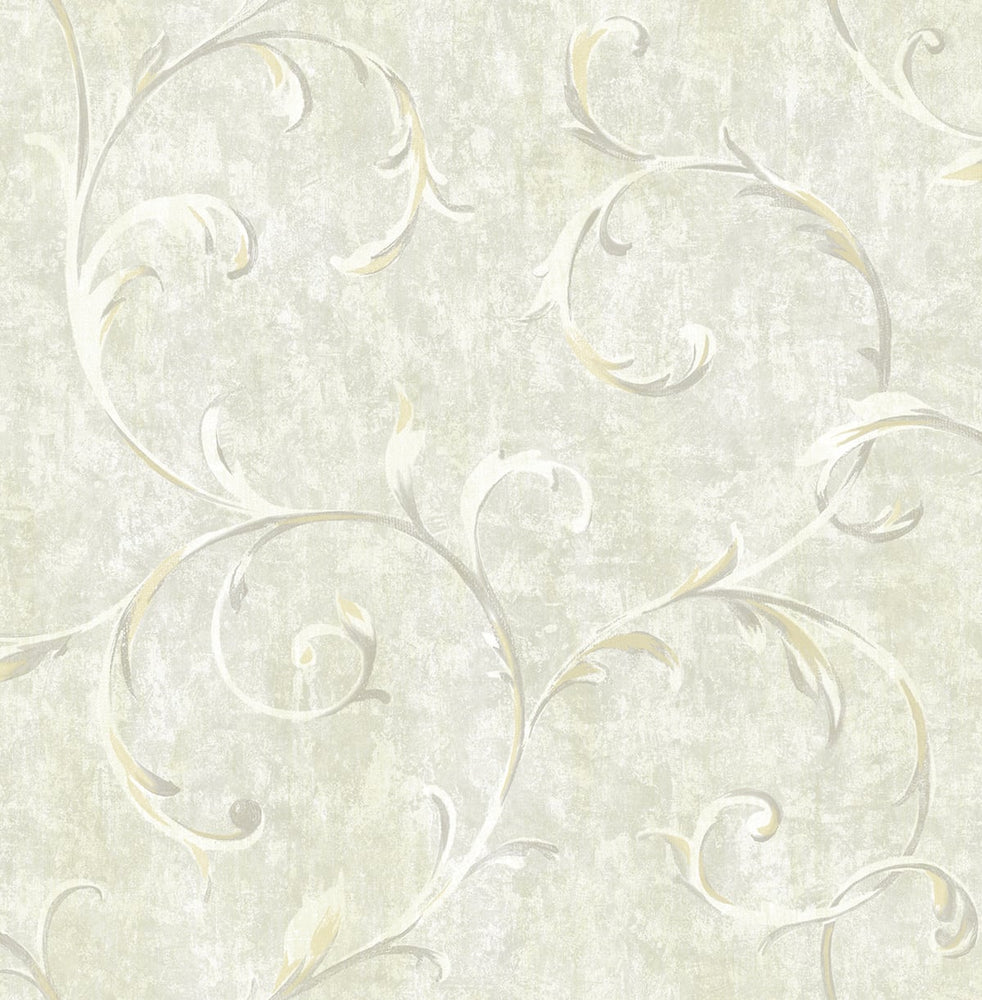 French Impressionist Scroll Wallpaper