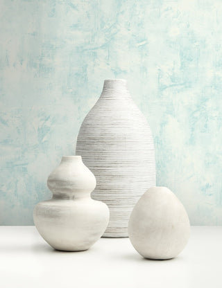 Aqua textured vinyl wallpaper decor FI72112 from the French Impressionist collection by Seabrook Designs