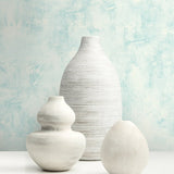Aqua textured vinyl wallpaper decor FI72112 from the French Impressionist collection by Seabrook Designs