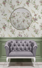 Floral vintage wallpaper living room from Say Decor