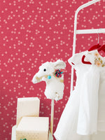 SD10806SG Day Lily teeny floral polka dot wallpaper from Say Decor