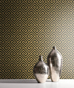 Greek key GT21000 wallpaper decor from the Geo collection by Seabrook Designs