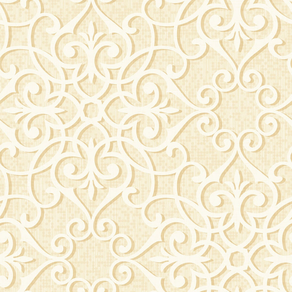 Scroll wallpaper GT21605 from the Geo collection by Seabrook Designs