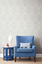 Ogee wallpaper living room GT21902 from the Geo collection by Seabrook Designs