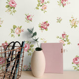 SD80808CH Dena tossed floral unpasted wallpaper desk