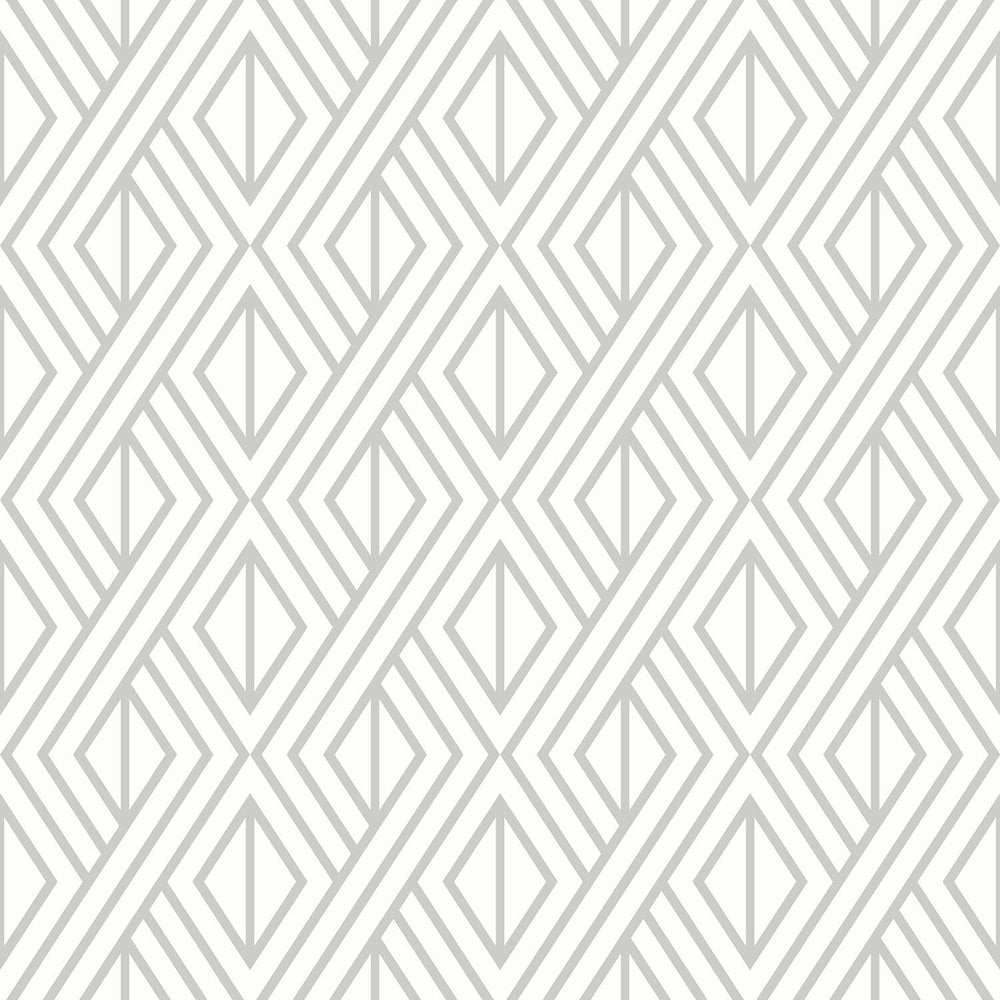 SD00518CH Neva metallic silver geometric holiday wallpaper from Say Decor