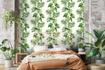 Leaf peel and stick wallpaper bedroom HG10004 from Harry & Grace