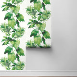 Leaf peel and stick wallpaper roll HG10004 from Harry & Grace