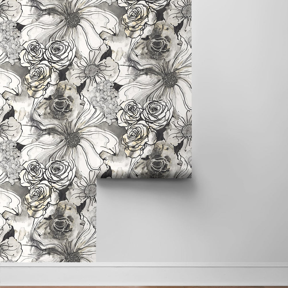 
                  
                    Abstract floral peel and stick wallpaper roll HG10100 from Harry & Grace
                  
                