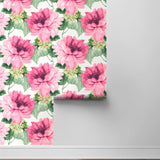 Floral peel and stick wallpaper roll HG10301 from Harry & Grace
