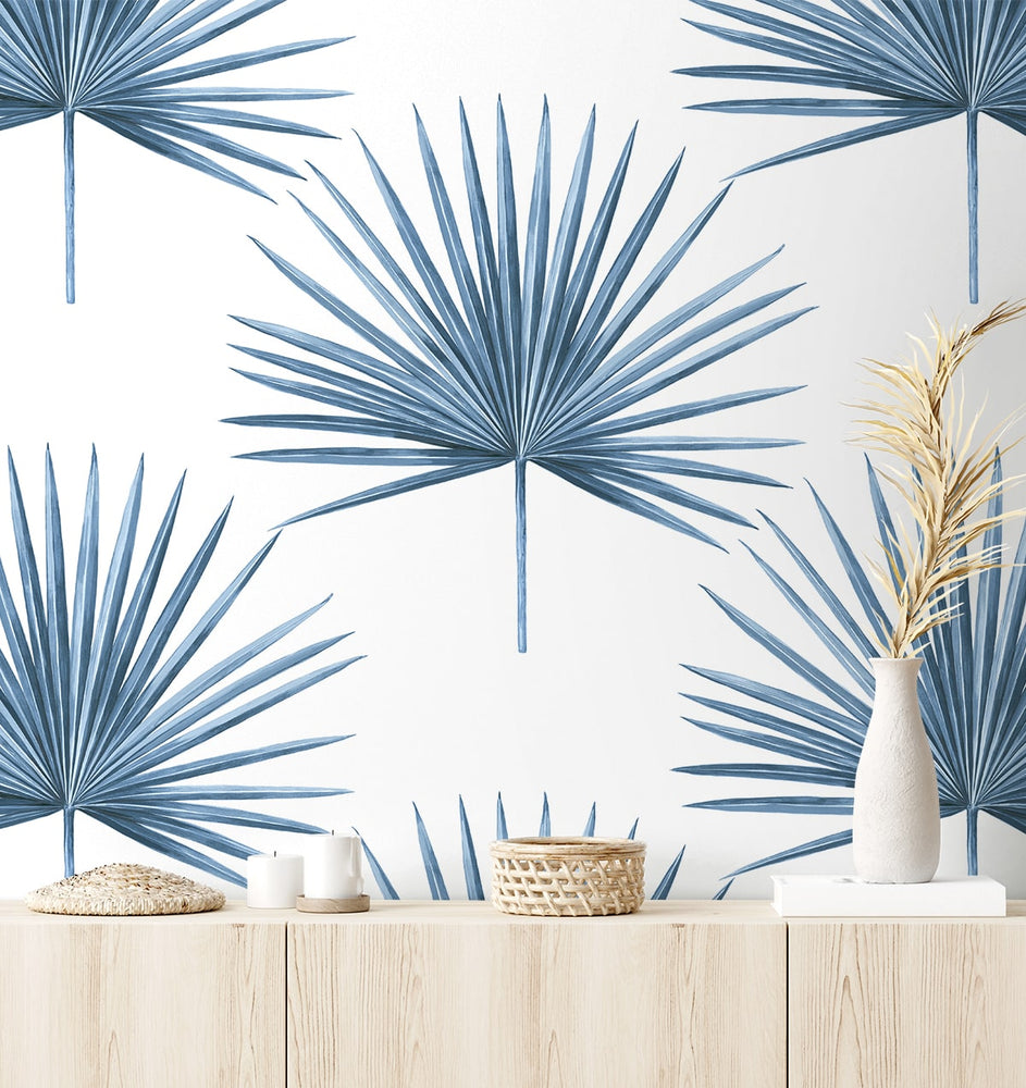HG10402 palm leaf peel and stick wallpaper decor from Harry & Grace
