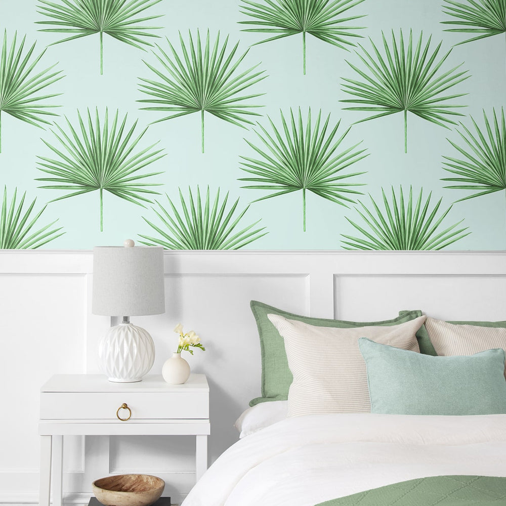 
                  
                    HG10404 palm leaf peel and stick wallpaper bedroom from Harry & Grace
                  
                